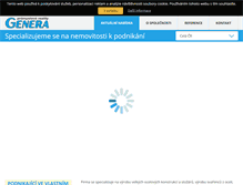 Tablet Screenshot of genera.cz